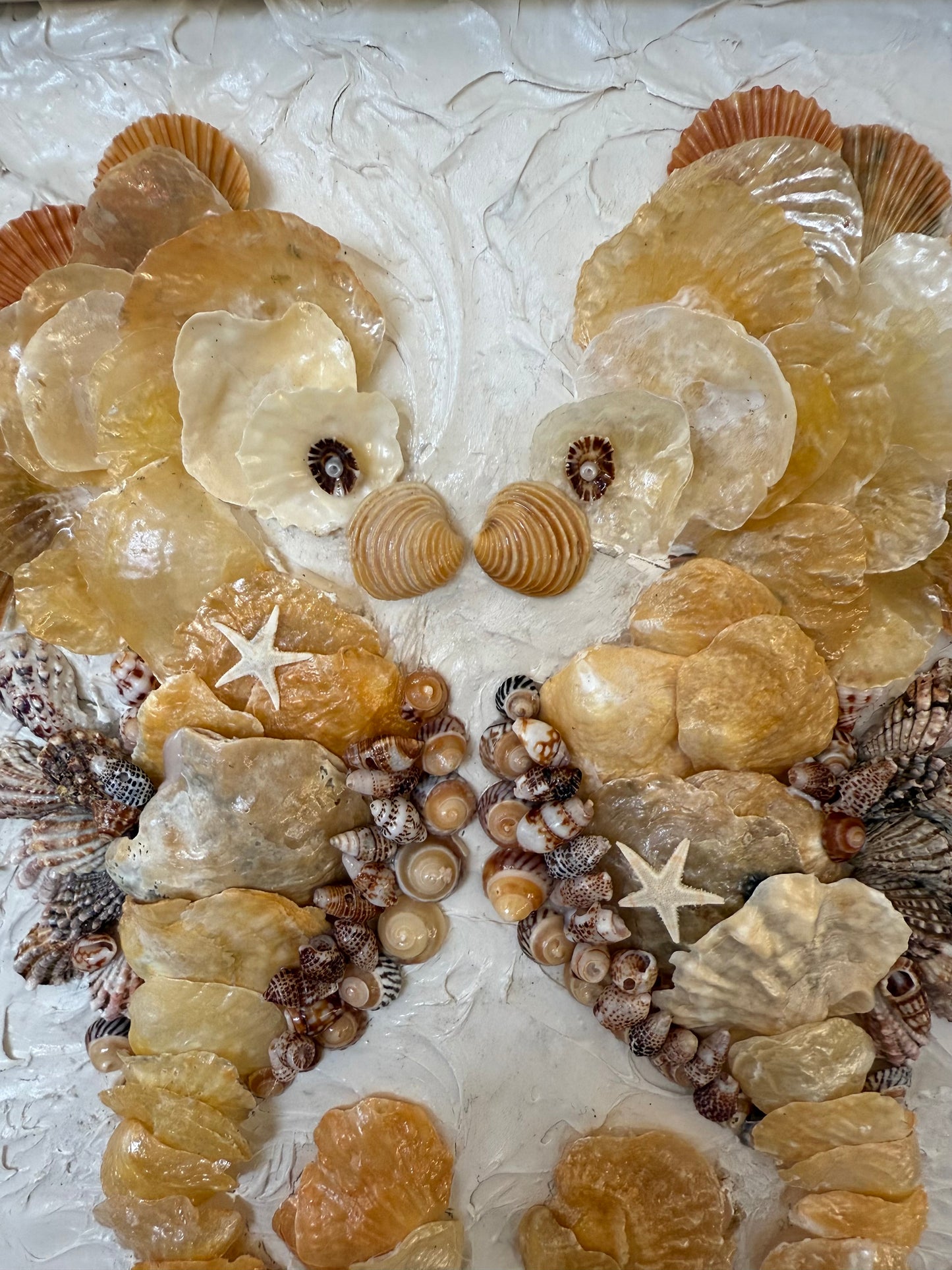 Seahorse Pair Shell Art